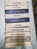 Assorted 3'x5' 100% Organic Hemp Embroidered & Sewn Gift Boxed Flags