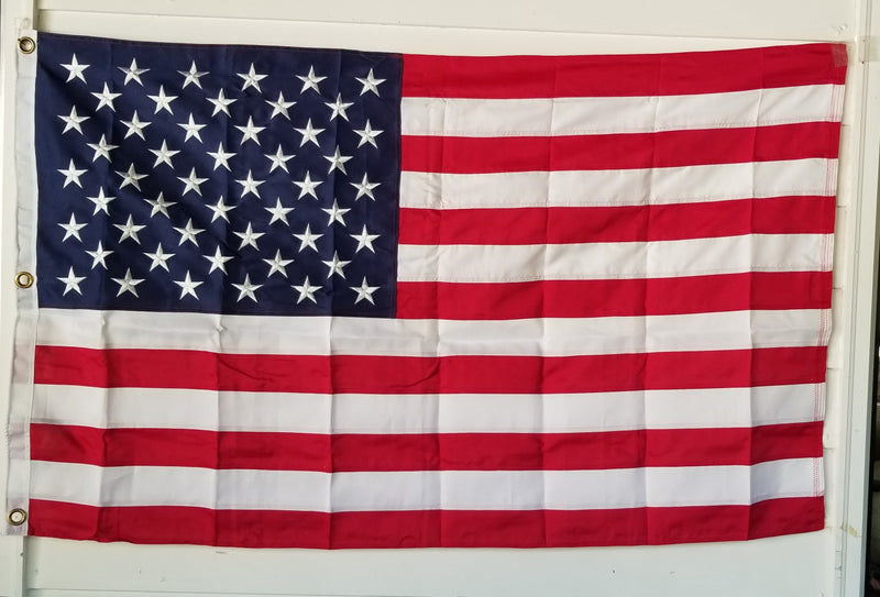 10'x15' USA Flag American 600D 2Ply Polyester Embroidered Flags