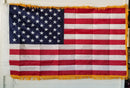 American Gold Fringe 3x5 USA Flag Nylon Embroidered