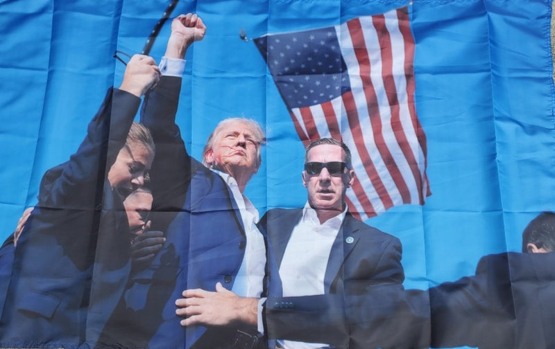 President Trump Assassination Attempt 2024 3x5 68D Nylon Flag Limited Stock