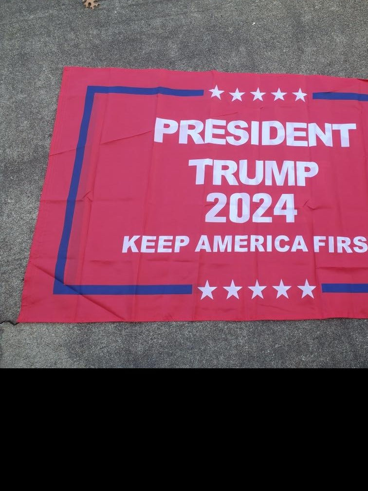 President Trump 2024 2024 Keep America First! Red Flags 150D Nylon Double Sided