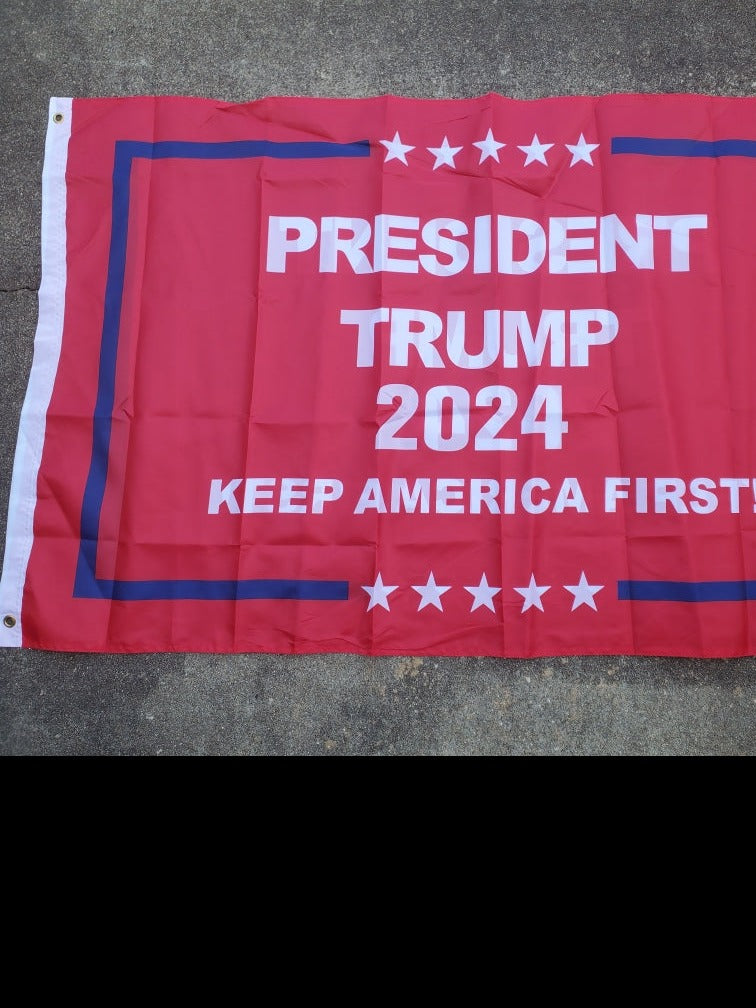 President Trump 2024 2024 Keep America First! Red Flags 150D Nylon Double Sided