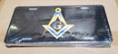 Masonic Black Embossed License Plate Masons Blackout Auto Tag