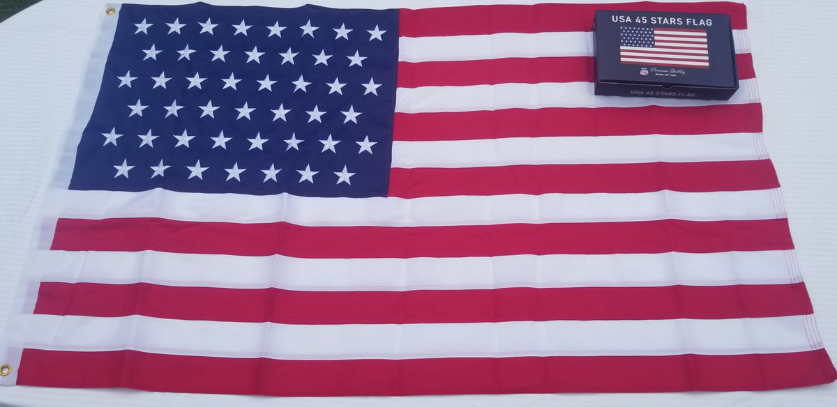 US-Flagge Old Glory – 3x5 Ft, Nylon, Bestickt Mit 48 Sternen, Mit Leinwand-Header & Messingtüllen