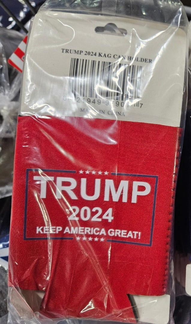 Pack of 12 Trump 2024 Keep America Great Can Koozie Holders