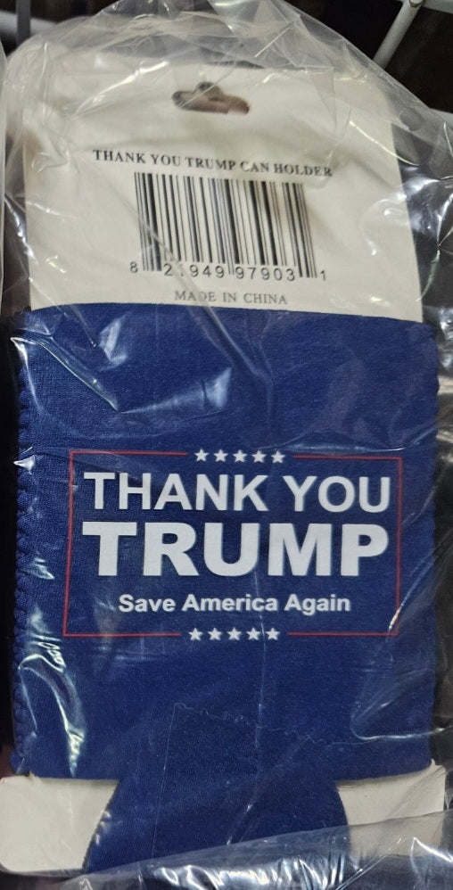 Twelve Pack of Thank You Trump koozie Save America Again Can Holders