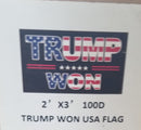 Trump Won American USA Flags 2'x3' Feet Rough Tex 100D Brass Grommets 2024