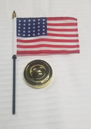 USA 30 Stars American Flag 4x6 Inches Desk Set with Gold Base 12 Pack