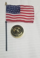 USA 29 Stars American Flag 4x6 Inches Desk Set with Gold Base 12 Pack