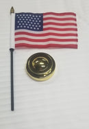 USA 43 Stars American Flag 4x6 Inches Desk Set with Gold Base 12 Pack