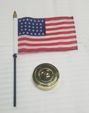 USA 32 Stars American Flag 4x6 Inches Desk Set with Gold Base 12 Pack