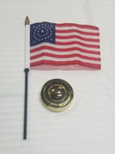 USA 34 Stars American Union Flag 4x6 Inches Desk Set with Gold Base 12 Pack
