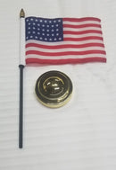 USA 37 Stars American Flag 4x6 Inches Desk Set with Gold Base 12 Pack