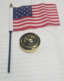 USA 15 Stars Star Spangled Banner 1777 American Flag 4x6 Inches Desk Set with Gold Base 12 Pack