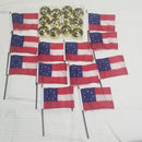 Stars & Bars 1861 American History 1st National Flags 4x6 Inches Desk Set with Gold Base 12 Pack