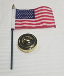 USA 45 Stars Old American Flag 4x6 Inches Desk Set with Gold Base 12 Pack