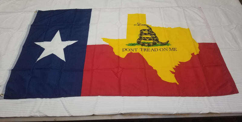 Texas Gadsden Dont Tread on Me 3x5 Flags 12 Pack 100D Rough Tex