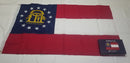 Georgia Flags 100% Vintage Cotton Brass Grommets 3x5 Feet Gift Boxed State Banner