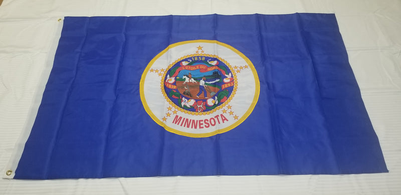 Minnesota Flags 100% 600D 2Ply Canvas Brass Grommets 3x5 Feet Gift Boxed State Banner
