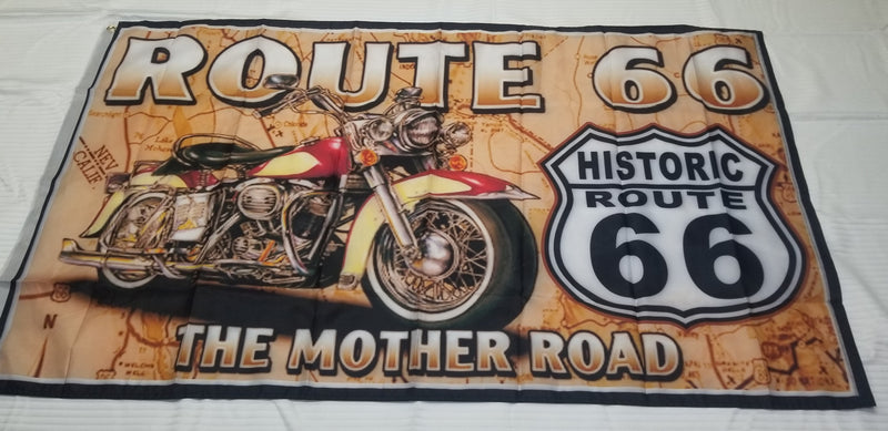 Route 66 Map The Mother Road 3'x5' Flag ROUGH TEX® 100D