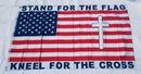 Stand for the American Flag Kneel for the Cross Christian USA 3'x5' Grommets Premium Flag 100D Rough Tex Vintage 12 Pack
