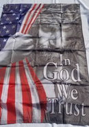 In God We Trust Christian Jesus American USA 5x3 Sleeve Grommets 100D Flags Rough Tex 12 Pack