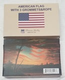USA American 3'X5' Embroidered Flag ROUGH TEX® 600D Gift Box Made in USA