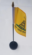 Gadsden Revolutionary American Don't Tread on Me 8x12 Inch Desk Set Wooden Base