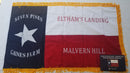 Texas Cotton Hoods Brigade Flags Historic Gold Fringed Gift Boxed