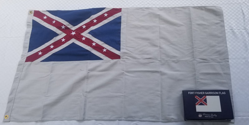 Fort Fisher North Carolina Historic 3x5 Feet Hemp Embroidered Flag Brass Grommets Gift Boxed