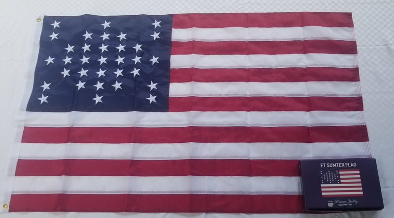 Fort Sumter Union Historic 300D Nylon Embroidered Flags 3x5 Feet