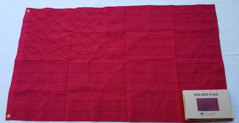 American Flag All Red Embroidered USA 600D 3x5 Feet