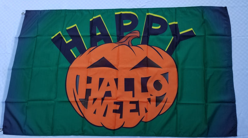 Happy Halloween Green 3'X5' Flag ROUGH TEX® 100D