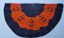 Halloween Black Pumpkin Bunting Fan 3'X5' Flag ROUGH TEX® 100D