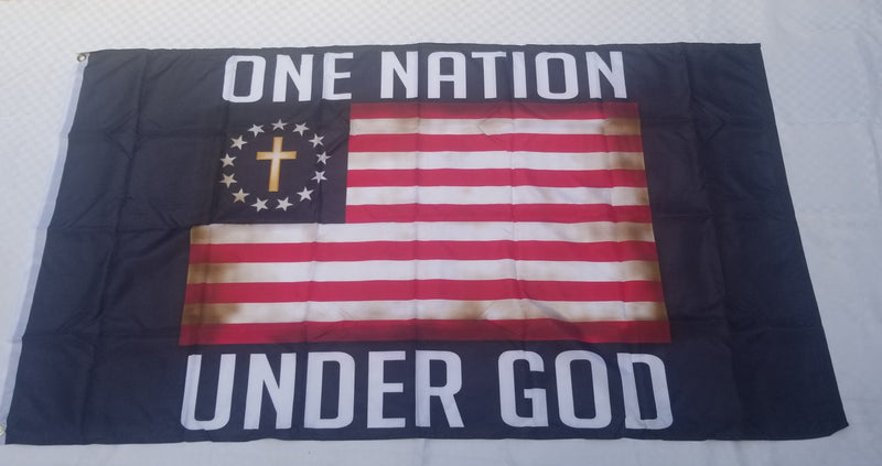 One Nation Under God Betsy Ross Cross 3'X5' Flag ROUGH TEX® 100D