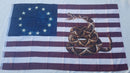 Betsy Ross Gadsden Live Rattle Snake 3'X5' Flag ROUGH TEX® 100D