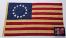 Limited Edition Betsy Ross Cotton Dark Vintage Tea Stained 3x5 Feet Early Colonial American Flags