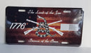 Betsy Ross Land of the Free Because of the Brave 1776 2026 License Plate NRA Gadsden Style Vintage