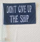 Car Flags Commodore Perry Dont Give Up the Ship 1776 12''X18'' Rough Tex® double sided knit