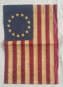 Betsy Ross Special Edition All Sewn USA 13 Stars 100% Tea Stained American Garden Flags 12x18 Inches
