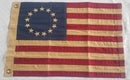 Betsy Ross Special Edition All Sewn USA 13 Stars 100% Tea Stained American Boat Flags 12x18 Inches Brass Grommets