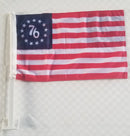 Betsy Ross Spirit of 76 Americana 1776 1976 2026 Car Flags Double Knit 12x18 Inches Heavy Duty for USA Bicentennial 250th Anniversary