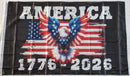 America 1776 2026 Eagle Outdoor Flags Stars Stripes USA 3x5 Feet 68D