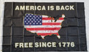 America is Back Free Since 1776 Outdoor Flags Stars Stripes USA 3x5 Feet 68D Blackout