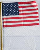 American Stick Flags 16"×24" USA Flag Mounted on 30" Natural Wood Staff Gold Wooden Spears Sale Case of 288