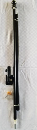 Flagpole Kit Spinner Aluminum Black Finish Beautiful Heavy Duty Homeowner Premium Bracket Included Nightfall Edition