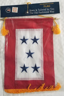 American Military Families US Service 5 Stars Active Duty 8x12 Inches Embroidered Gold Fringe