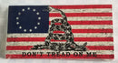 Thirteen Packs of 50 Bumper Stickers Betsy Ross American 250th Anniversary Themed Hot Sellers 3.5"x7.5" Inches 650 Total Retail Value $1500+