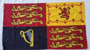 United Kingdom Royal Standard British Embroidered Flags Cotton 3x5 Feet UK Royal Collection Made to Order (Sleeved)