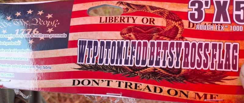 Liberty or Death Dont Tread on Me 1776 Betsy Ross Rattle Snake 1776 American USA Flag 100D 3x5